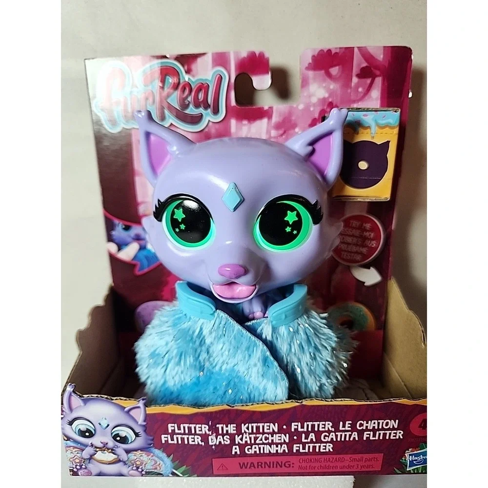 New FurReal FLITTER the KITTEN Interactive Toy Flap Her Wings Lights/Sounds NIB